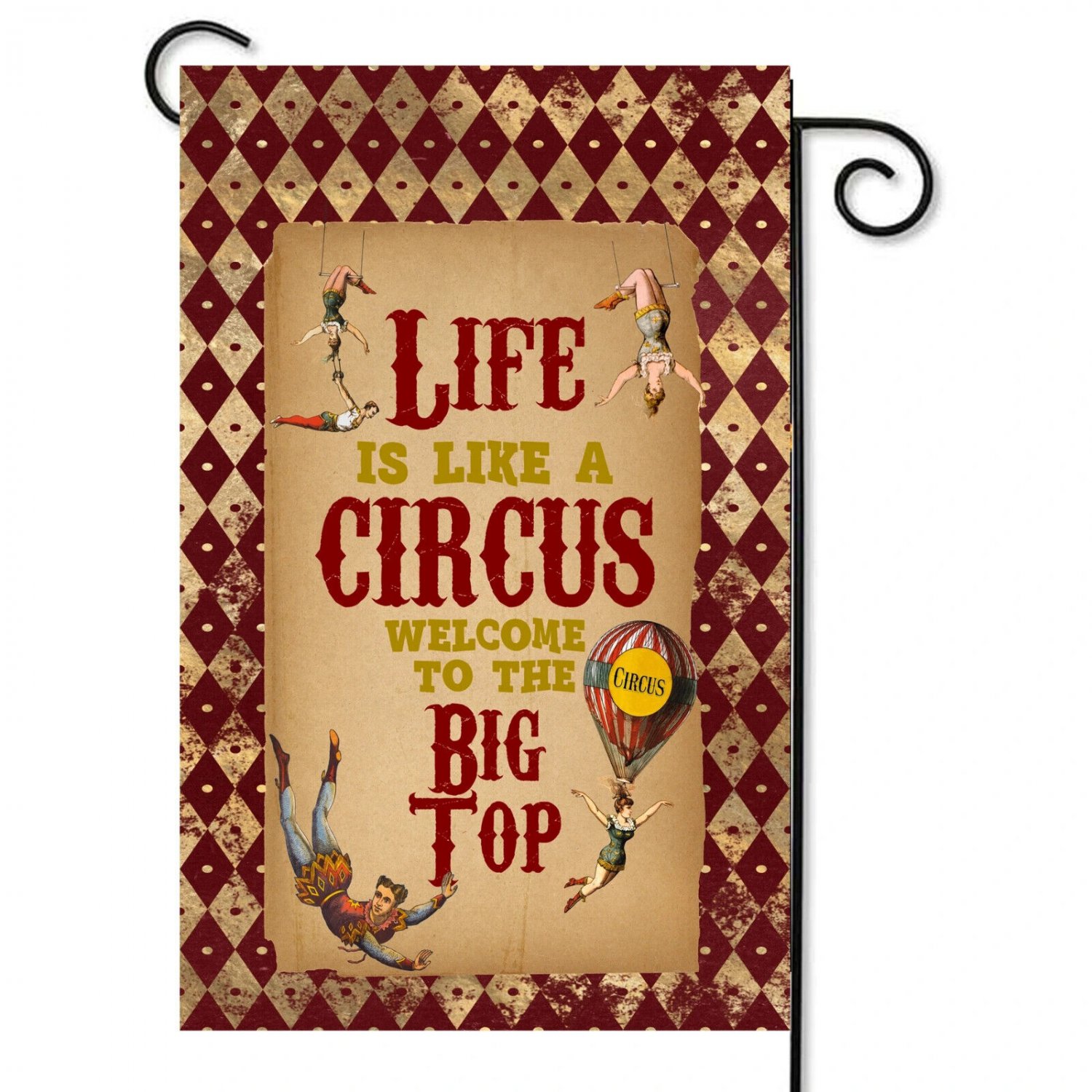 Flags Galore Life Under the Big Top Garden Flag Circus w