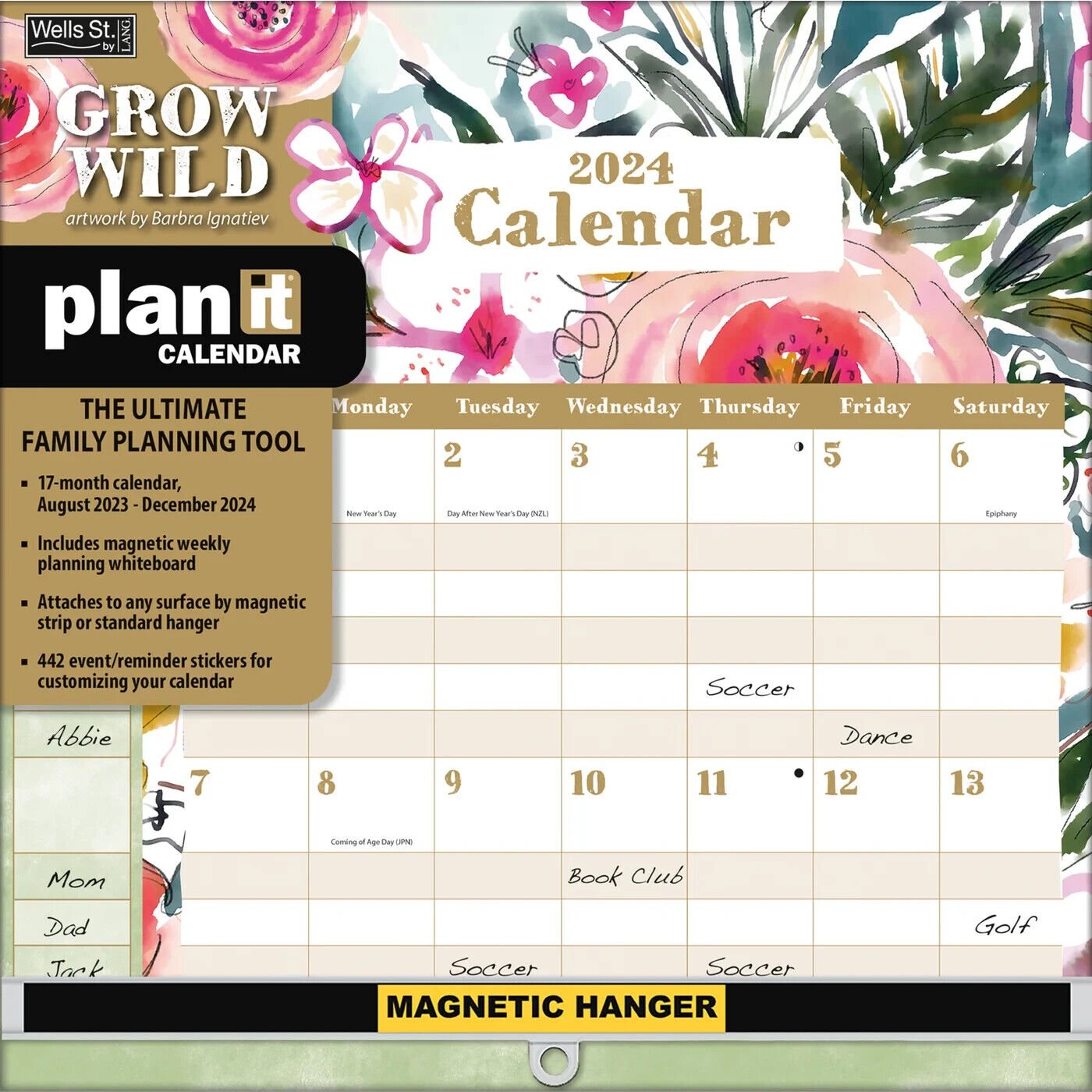 WSBL Grow Wild 2024 PlanIt Calendar w