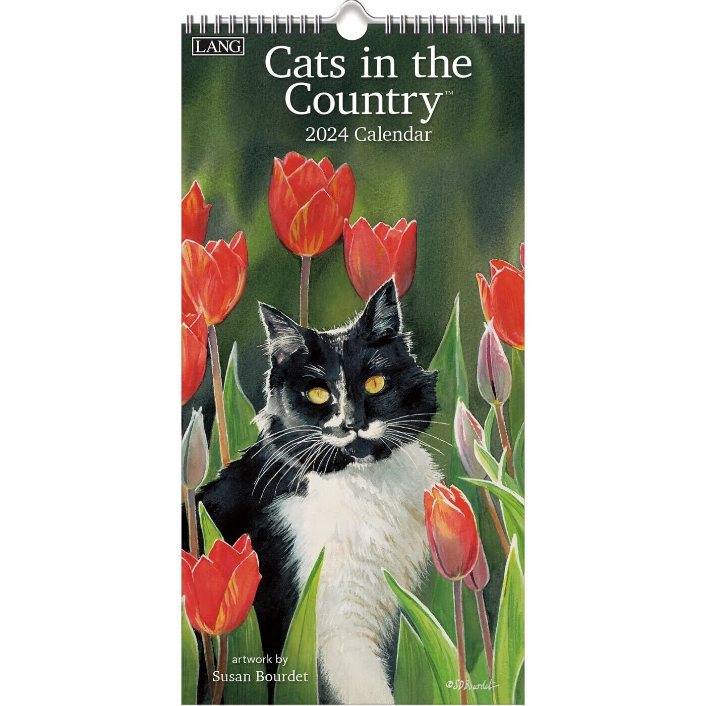 Lang Cats in the Country 2024 Vertical Wall Calendar w