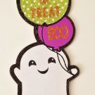 Halloween Decor Wall Door Sign Hangs 22"-Glitter Ghosts Welcome Trick or Treat w