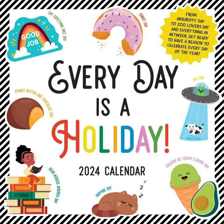 TF Publishing 2024 Every Day'S A Holiday Wall Calendar w