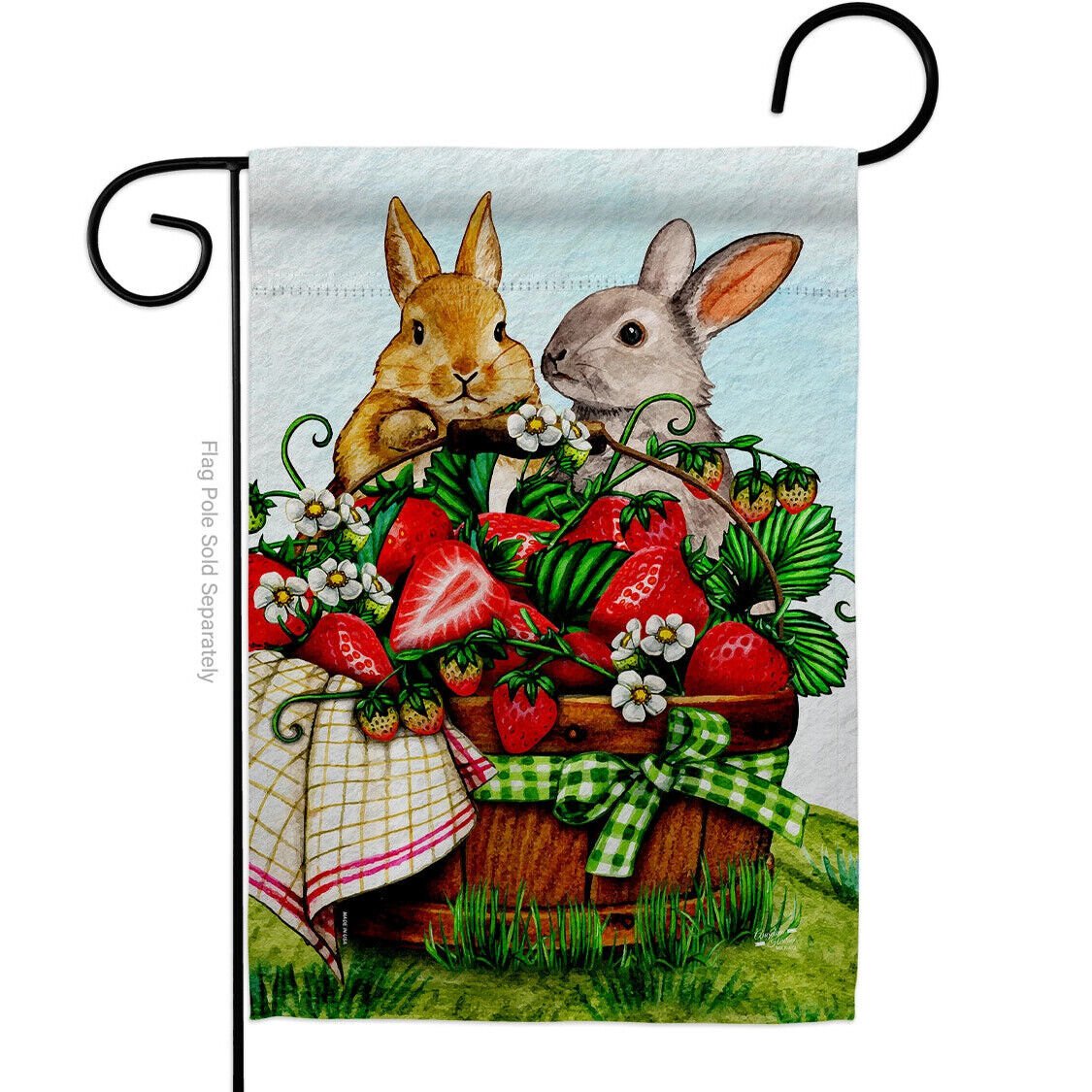 Two Group Flag Flag Spring Rabbits Critter w