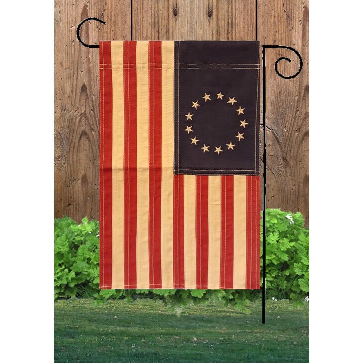 Flags Galore Betsy Ross Cotton Tea Stained Garden Flag w