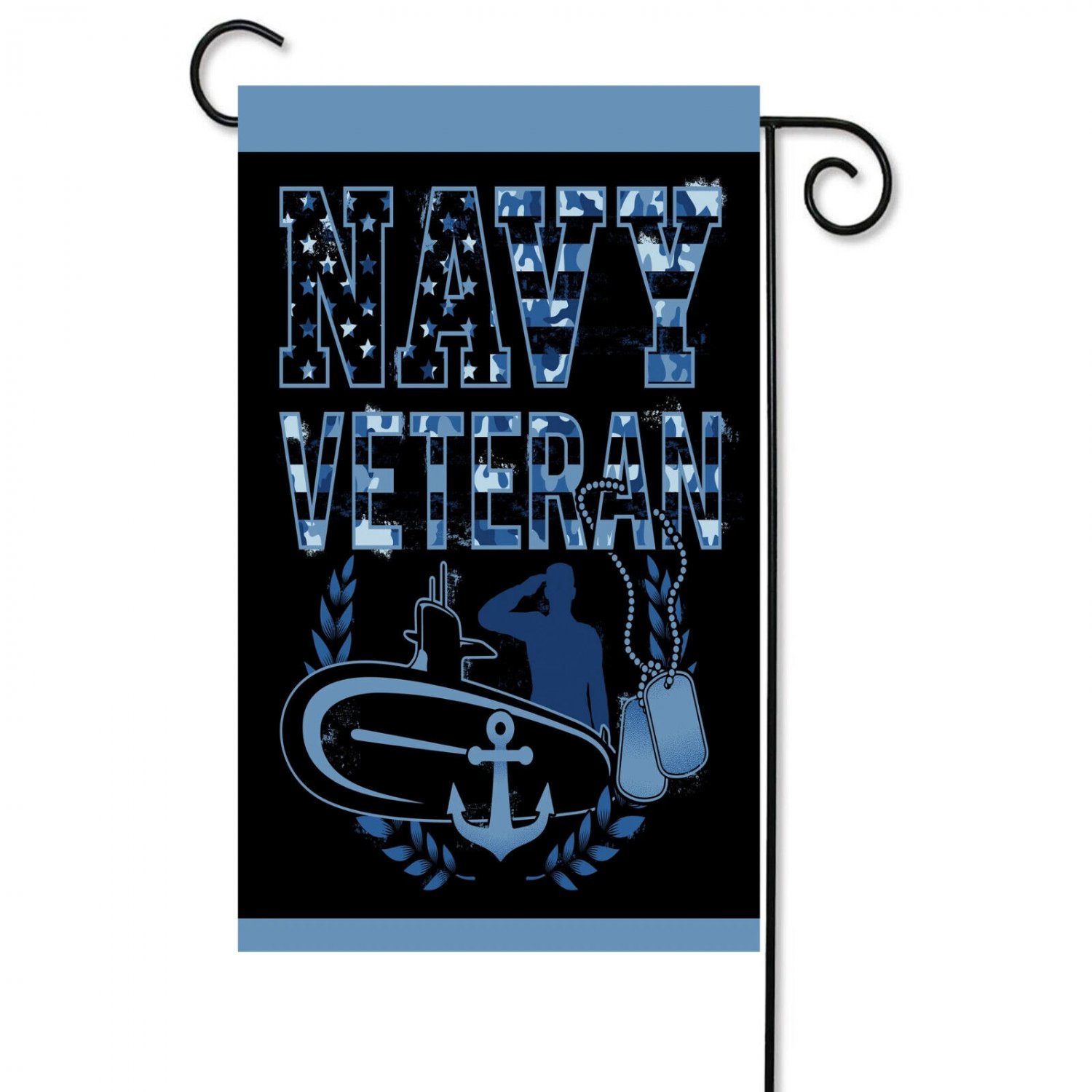 Flags Galore Navy Veteran Garden Flag w