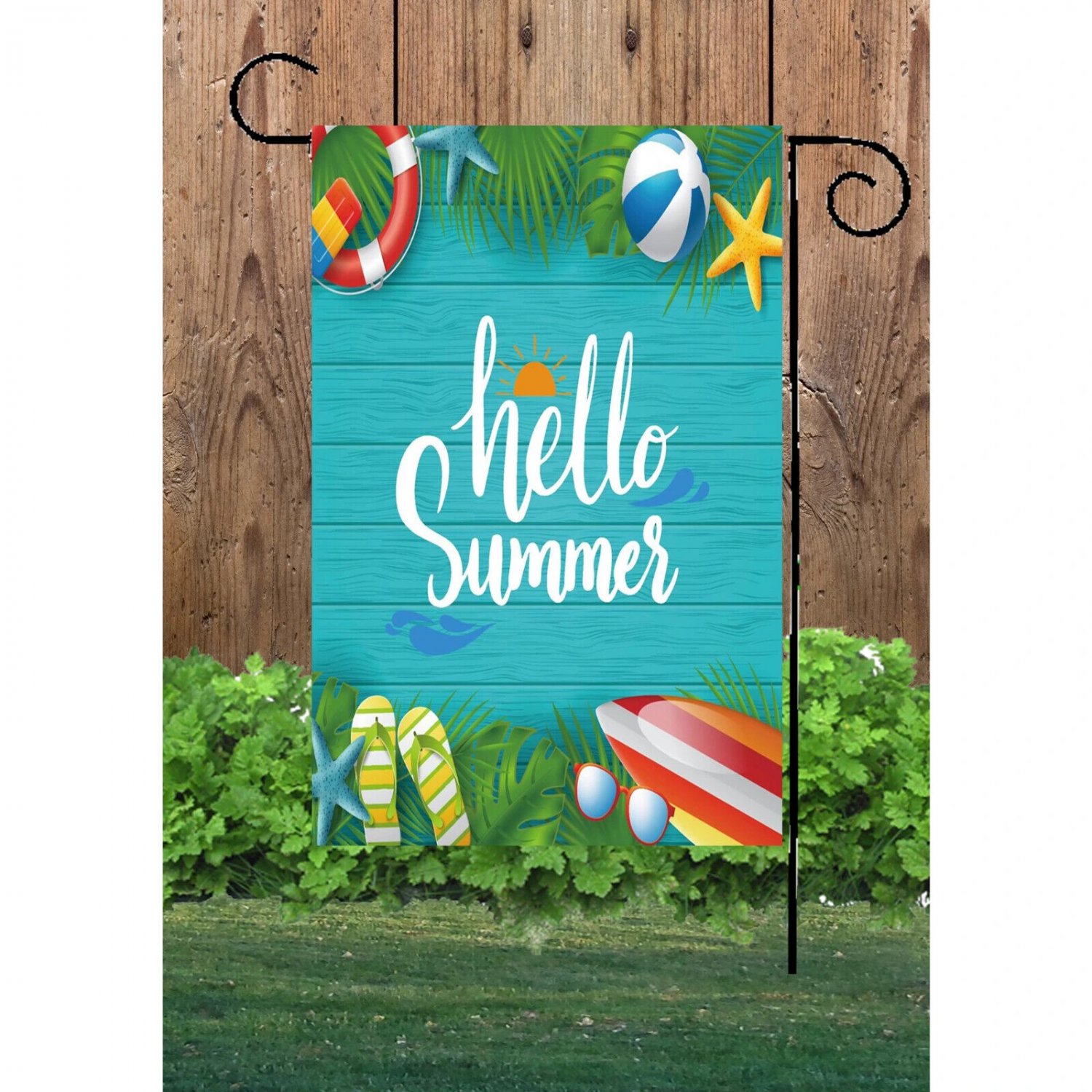 Flags Galore Hello Summer Garden Flag w