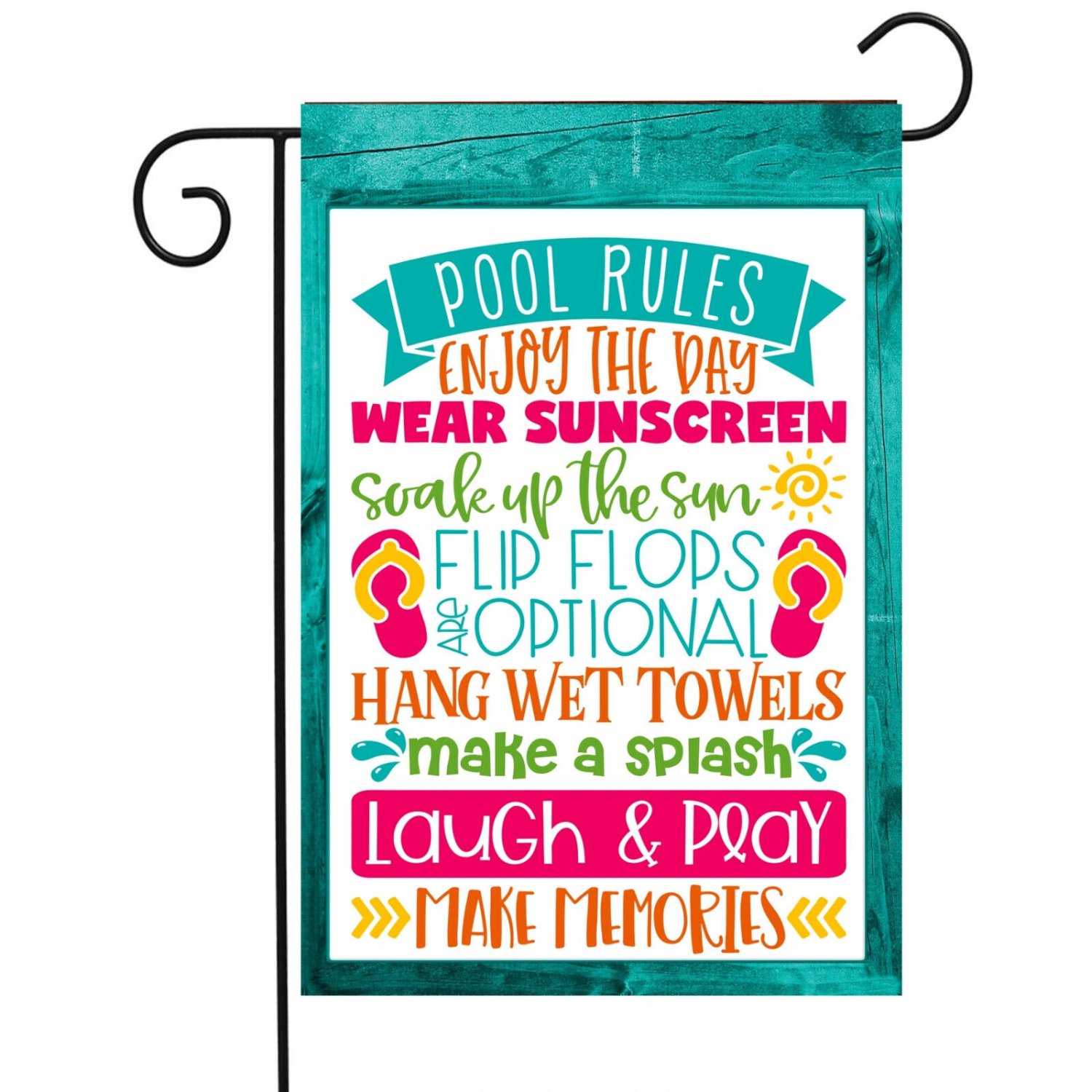 Flags Galore Pool Rules Garden Flag w