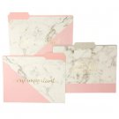 Graphique Blush Marble File Folder Set w