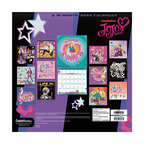 Trends International JoJo Siwa 2024 12 x 12 Wall Calendar w