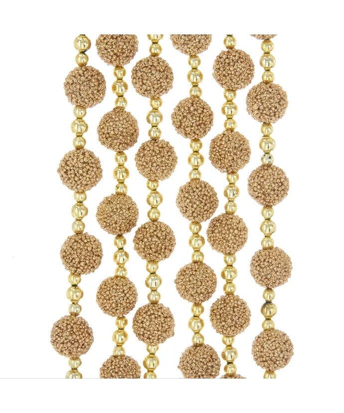 Gold Glitter Ball Garland H7517 w