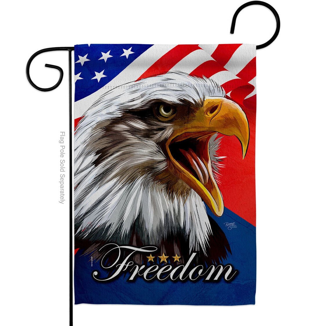 Two Group Flag Flag Freedom Star Stripes Bird Eagle Garden House 2-Sided w