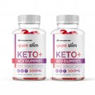 2 Pack Pure Slim Keto And Acv Gummies For Advanced Weight Loss And Energy