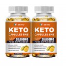 2 Pack Best BHB Keto Diet Pills 20000mg Burn Fat-ACV Advanced Ketosis Weight Loss