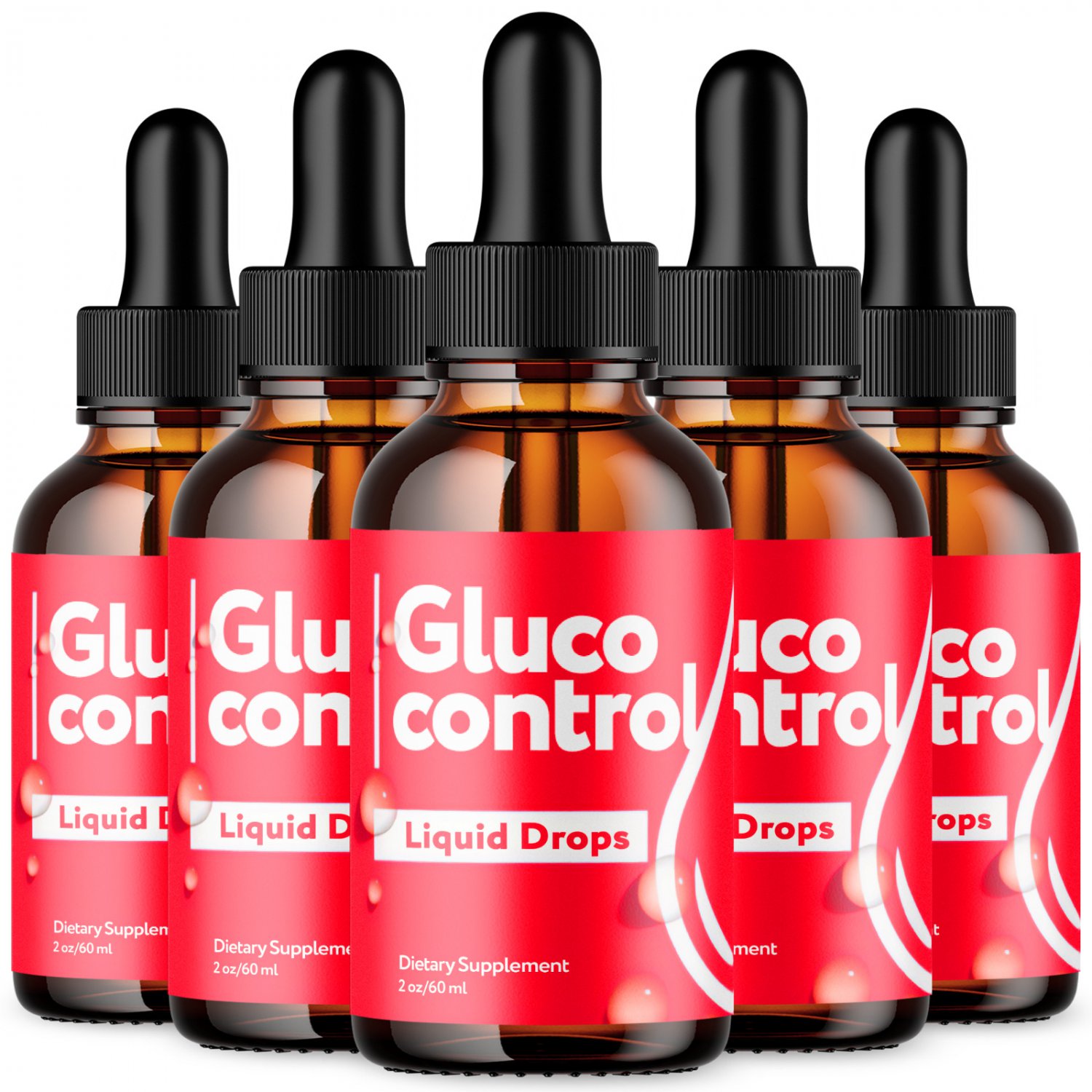 5 Pack Gluco Control Blood Support Drops Advanced Vitamin Supplement 2ML