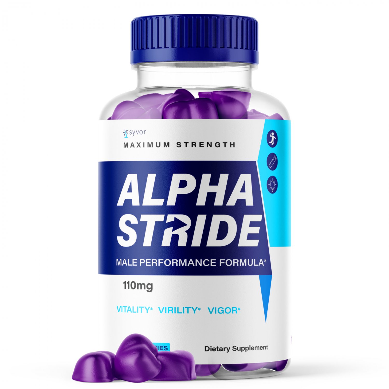 1 Pack Alpha Stride For Men, Advanced Performance Supplement - 60 Gummies