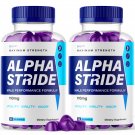 2 Pack Alpha Stride For Men, Advanced Performance Supplement - 120 Gummies