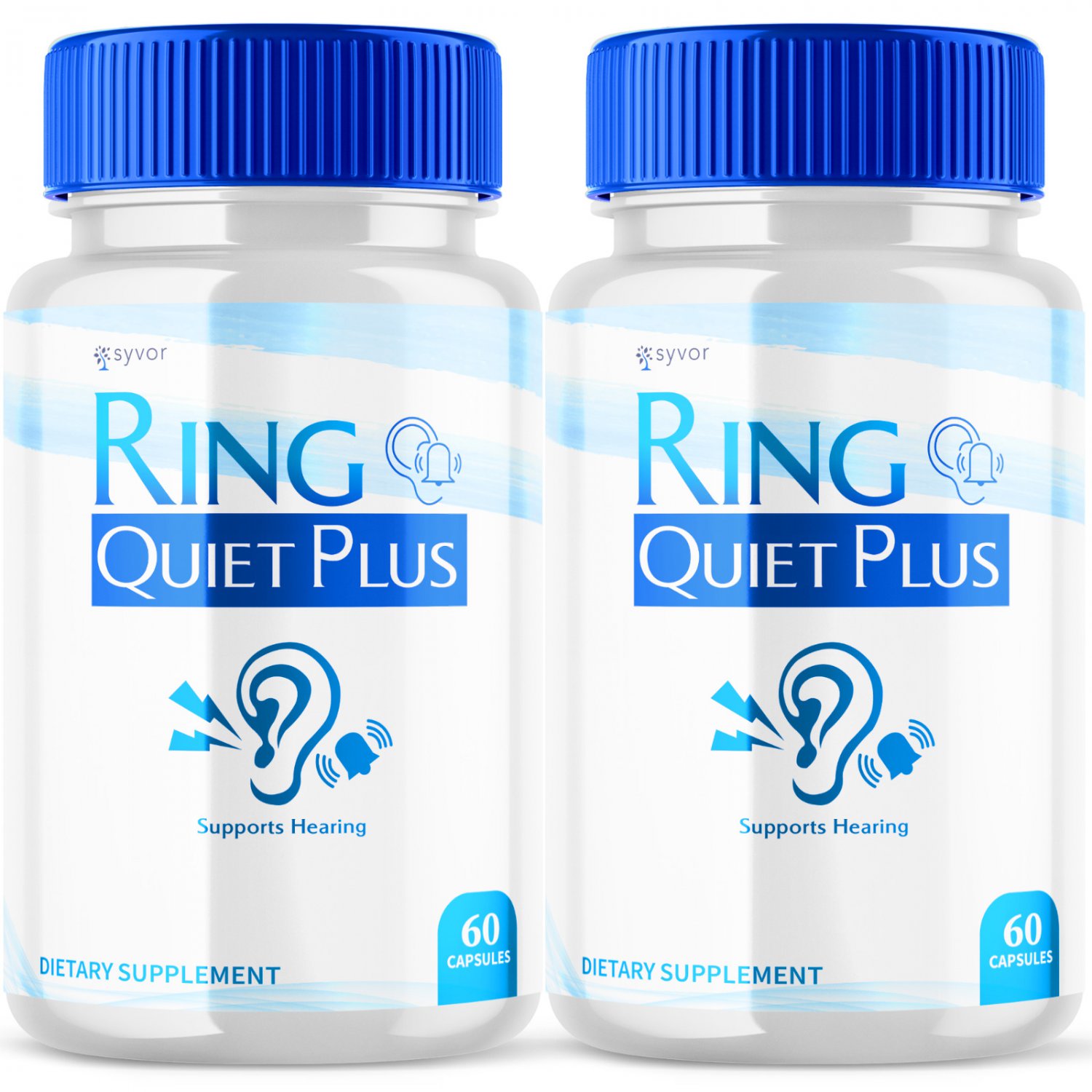 2 Pack Ring Quiet Plus Advanced Ear Health Support & Tinnitus Relief - 120 Capsules