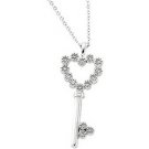NEW GREAT BUY 14K White Gold Diamond Heart Necklace