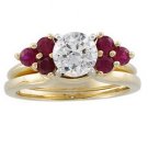 14K Yellow Gold Bridal Enhancer Genuine Ruby Brand New