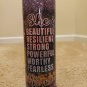 20oz "She Is Stronger Than The Storm" Double Wall Stainless Steel Skinny Tumbler
