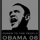 Barack Obama, Power To The People, T-shirt, BlK,W FW