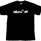 Barack Obama 08, T-shirt, Black with White Graphics