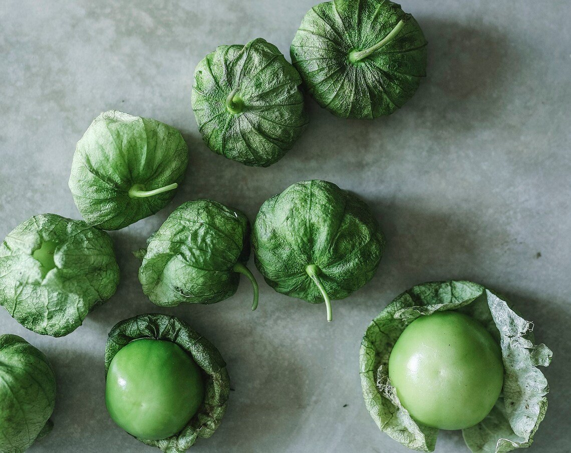Tomatillo (Verde) Green Husk - Make Mexican Verde Salsa  Vegetable 200+ Seeds
