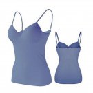 Women's Camisole Built in Shelf Bra Adjustable Tank Tops 01 Blue