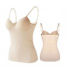 Women's Camisole Built in Shelf Bra Tank Tops 01 Nude