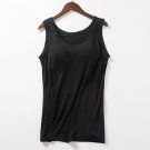 Women's Camisole Built in Shelf Bra Tank Tops Black