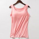 Women's Camisole Built in Shelf Bra Tank Tops Pink