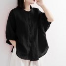 Black Casual Blouse Shirts Tops Female