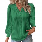 Women's Tops Tunic Summer Autumn Long Sleeve Green