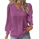Women's Tops Tunic Summer Autumn Long Sleeve Purple