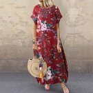 Red Short Sleeve Women Polka Dot Summer Dress