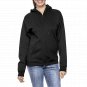 Women&acirc;��s Black Oversize Loose Fit Fleece Zip Hoodie