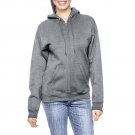 Women’s Charcoal Oversize Loose Fit Fleece Zip Hoodie