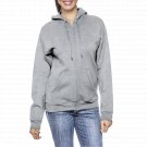 Women’s Heather Grey Oversize Loose Fit Fleece Zip Hoodie