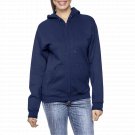 Women’s Heather Navy Loose Fit Fleece Zip Hoodie