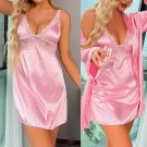 Robe With Underwear Sexy Women Lingerie G-string Babydoll sleepwear