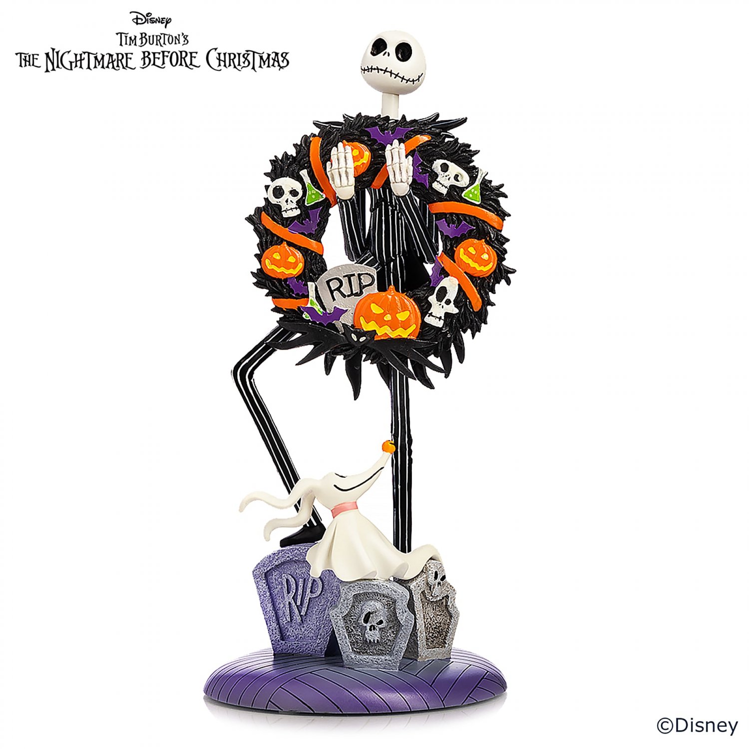 The Bradford Exchange Jack Skellington Figurine With 7 Seasonal Wreaths