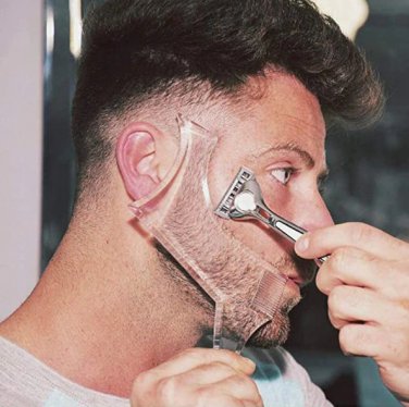 BEARD & MUSTACHE STYLE SHAPER AND SHAVING TEMPLATE GUIDE BARBA TOOL FOR MEN NEW
