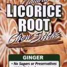 Ginger Feydar Organic Licorice Root Chew Sticks  (10 sticks per pack)