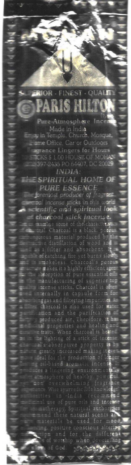 House of Mohan Paris Hilton Type Incense 3 packs (30 Sticks total)