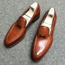 Bespoke Handmade Brown Colour Loafer Shoes