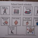  School Lunch Schedule board autism pecs pre k