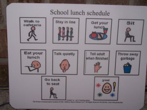  School Lunch Schedule board autism pecs pre k
