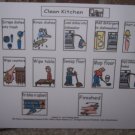 Clean Kitchen Job Board adapted for autism pecs pre k