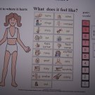I am hurt board (Girl) Autism PECS Educational