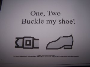 One, Two Buckle my shoe book autism,PECS, Educational