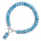 7.75” Larimar Bead Bracelet